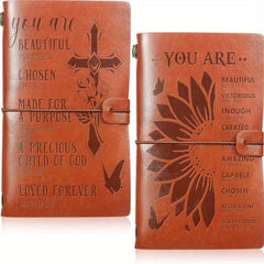 Vintage Faux Leather Sketch Journal Notebook 136 Sheets