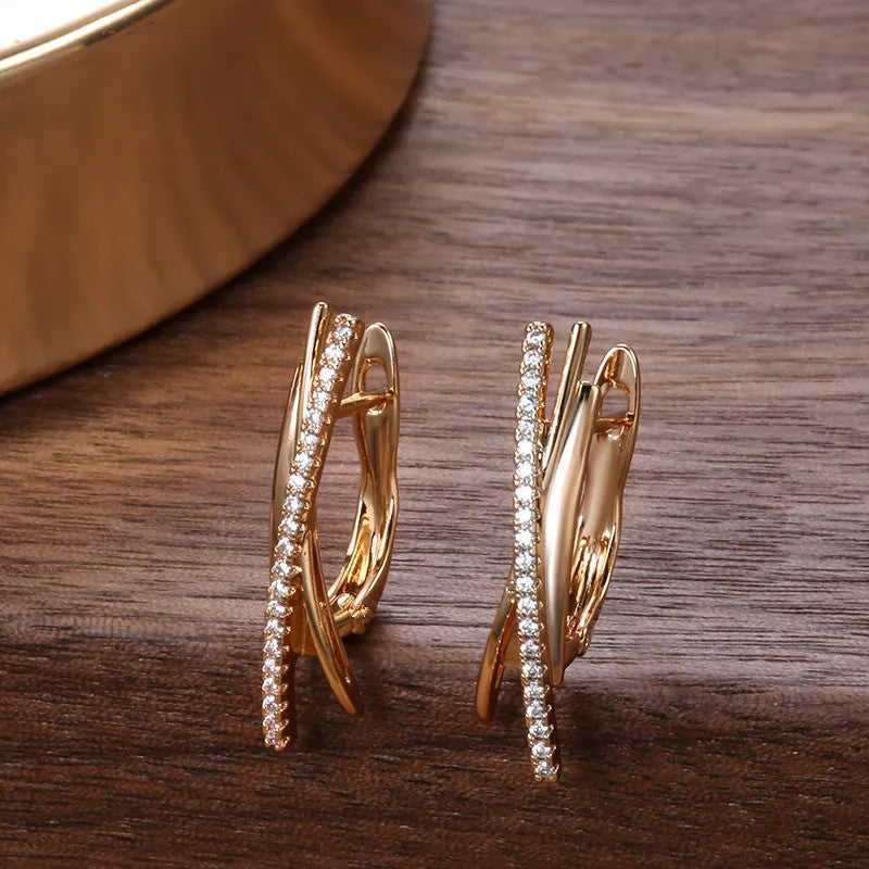 Modern Minimalist Golden Clips Earrings For Women