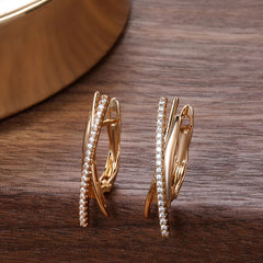Modern Minimalist Golden Clips Earrings For Women