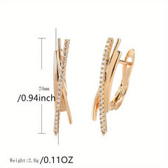 Modern Minimalist Golden Clips Earrings For Women