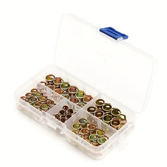 75pc Colorful Zinc Plated Elastic Hoop 6-22mm Pipe Clamp Repair Tool Set