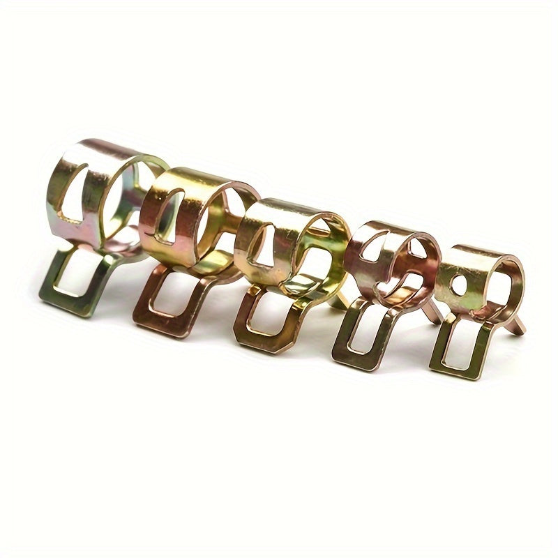 75pc Colorful Zinc Plated Elastic Hoop 6-22mm Pipe Clamp Repair Tool Set