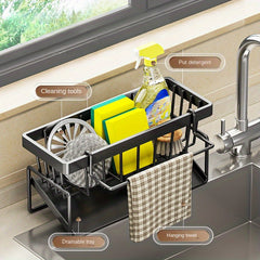Kitchen Rack Rag Drain Rack Punch Household Spice Rack Sink Faucet Sink Rack