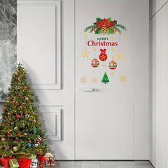 Christmas Door Window Decoration Stickers Festive Party Decorative Wall Stickers