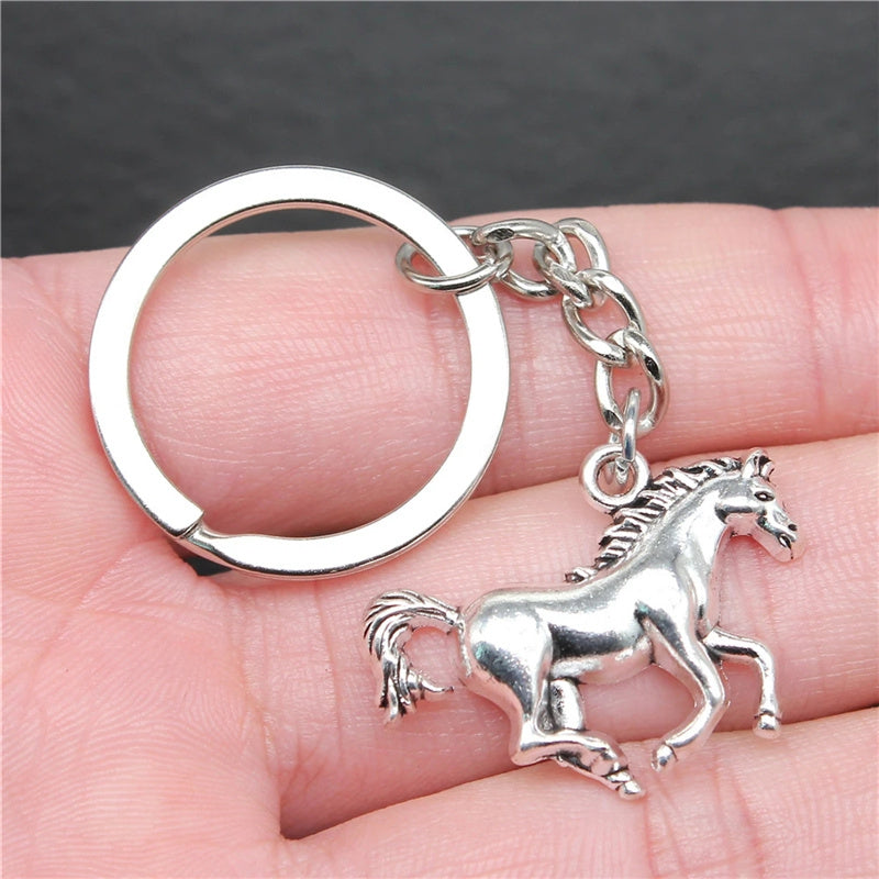 Vintage Horse Pendant Keychain for Women Girls