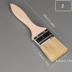 2pcs Thickened Wooden Handle Paint Brush BBQ Brush