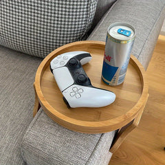 Bamboo Sofa Armrest Clip-On Tray TV Snack Tray