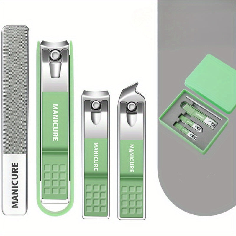 3pcs Portable Nail Clippers Fingernail & Toenail Cutter Manicure Tool