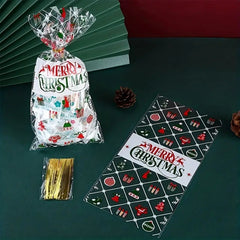 50pcs Christmas Party Candy Bags with Ties