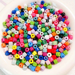 50pcs Gradient Solid Bucket Beads 6mm Cylindrical for DIY Jewelry