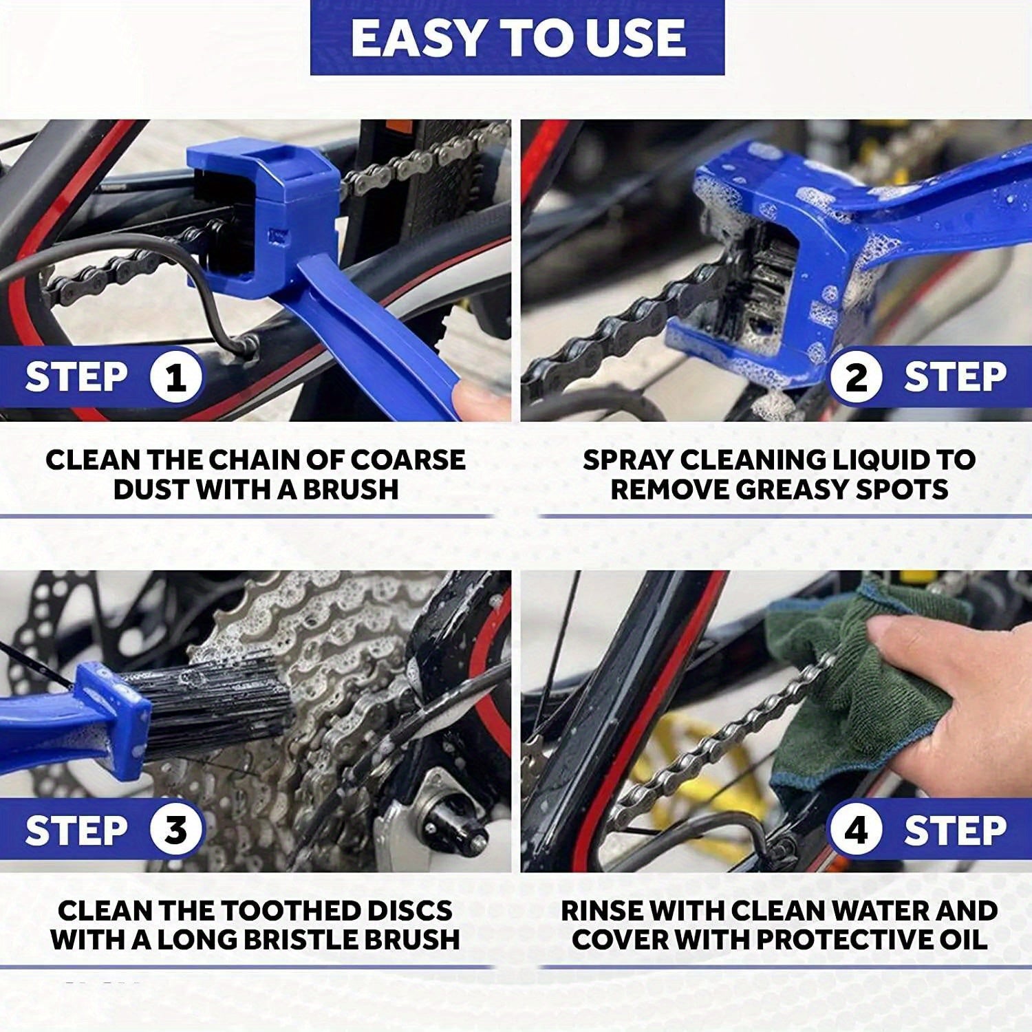 Bike Chain Cleaning Brush - Maintenance Accessory