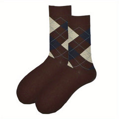 Classic Striped Cotton Business Dress Socks for Men