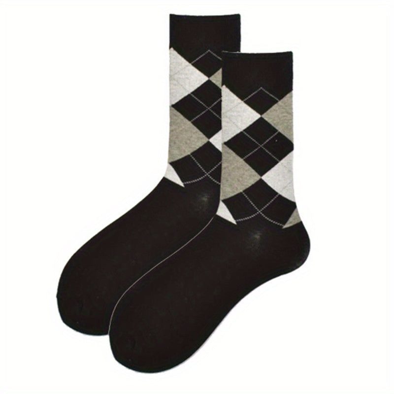 Classic Striped Cotton Business Dress Socks for Men