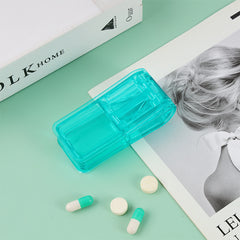 2 in 1 Pill Cutter Portable Medicine Box