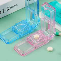 2 in 1 Pill Cutter Portable Medicine Box