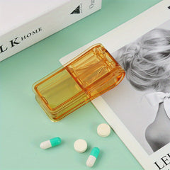 2 in 1 Pill Cutter Portable Medicine Box