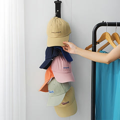 Baseball Cap Storage Organizer with Eight Clips - Holds Up To 16 Caps