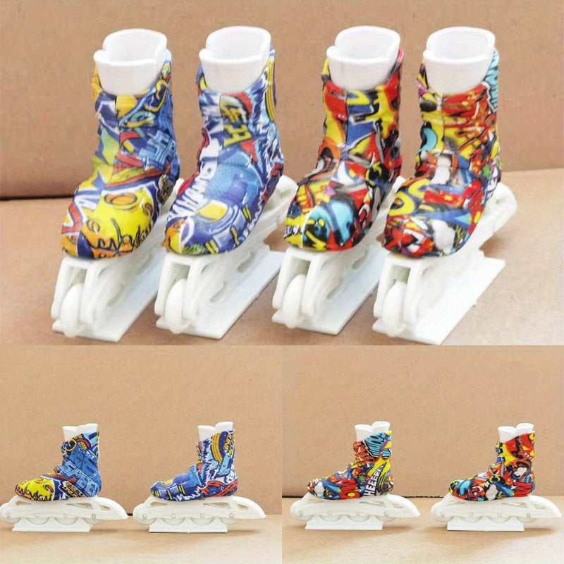 Mini Ice Skates Finger Skates Roller Toys Desktop Fingertip Skateboard