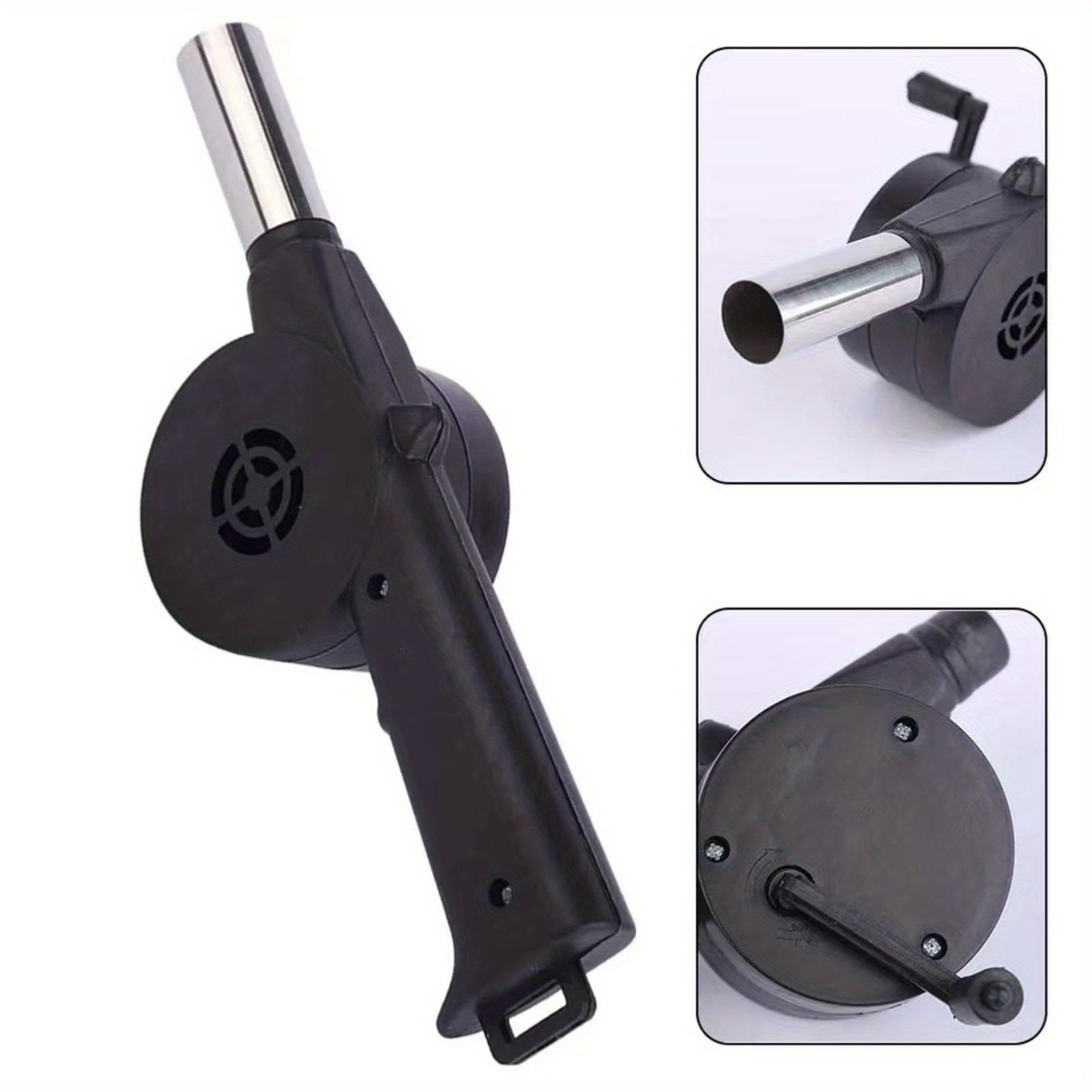 BBQ Fan Air Blower Fast Fire Starter Hand Crank for Outdoor Cooking