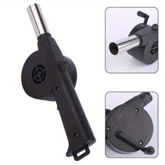 BBQ Fan Air Blower Fast Fire Starter Hand Crank for Outdoor Cooking