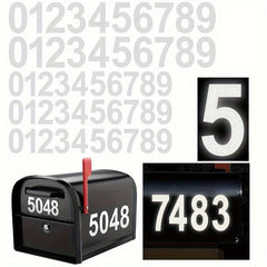 Night Reflective Digital Number Stickers Self Adhesive