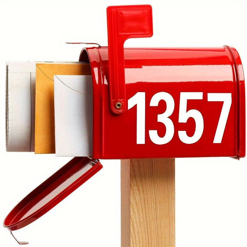 Night Reflective Digital Number Stickers Self Adhesive