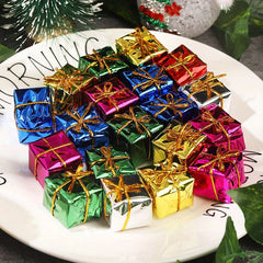 6PCS Mini Gift Boxes Christmas Decorations Foam Present Box Xmas Tree Hanging