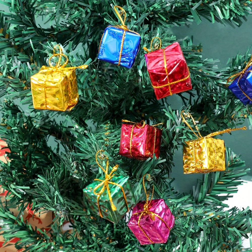 6PCS Mini Gift Boxes Christmas Decorations Foam Present Box Xmas Tree Hanging