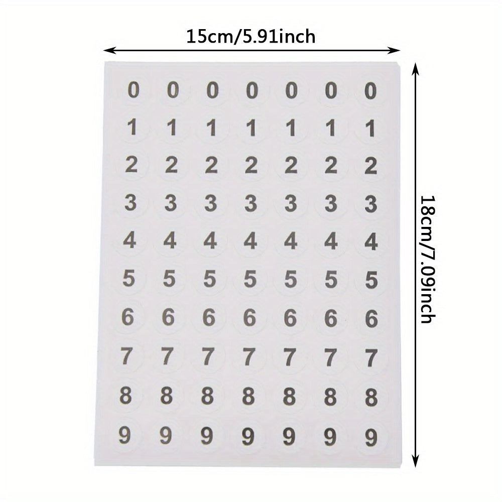 840pcs Round Label Stickers 0.9 Marking Sorting Number Stickers