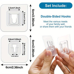 4 Pairs Heavy Duty Self Adhesive Wall Hooks 5 99 KG Max