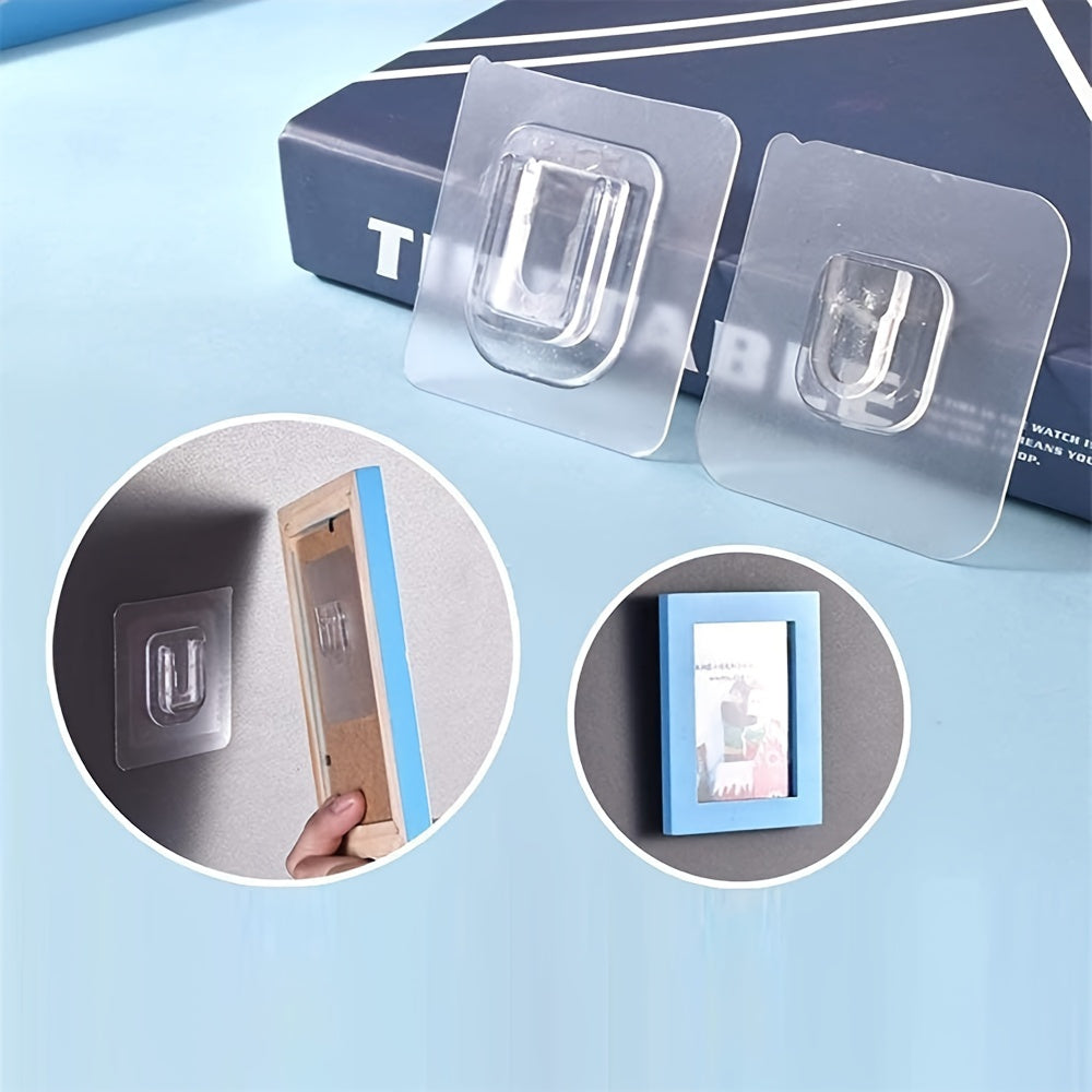 4 Pairs Heavy Duty Self Adhesive Wall Hooks 5 99 KG Max