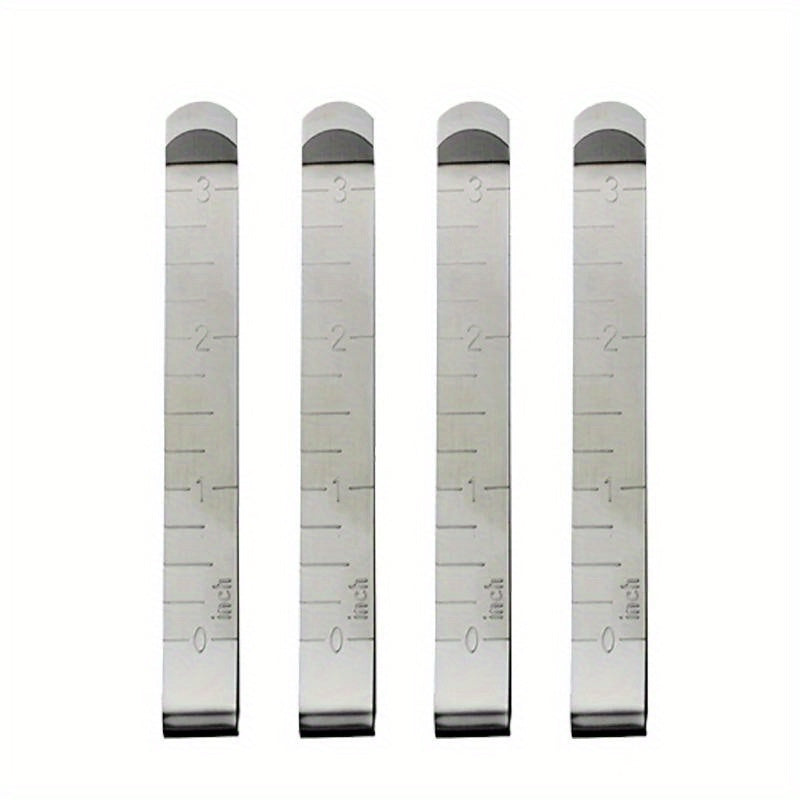 4pcs Metal Sewing Crimping Clip Stainless Steel Ruler Measurement Clips