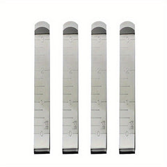 4pcs Metal Sewing Crimping Clip Stainless Steel Ruler Measurement Clips