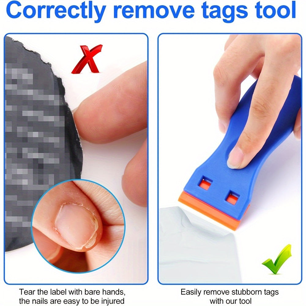Plastic Razor Blade Scraper Set 2 Tools 20 Blades Labels Decal Rem