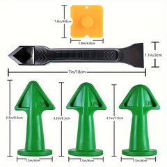 5pcs Caulking Nozzle Set for Tile Brick Joints Floor, Silicone Remover