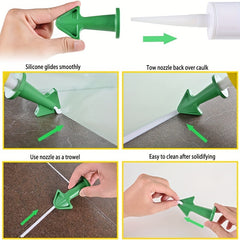 5pcs Caulking Nozzle Set for Tile Brick Joints Floor, Silicone Remover