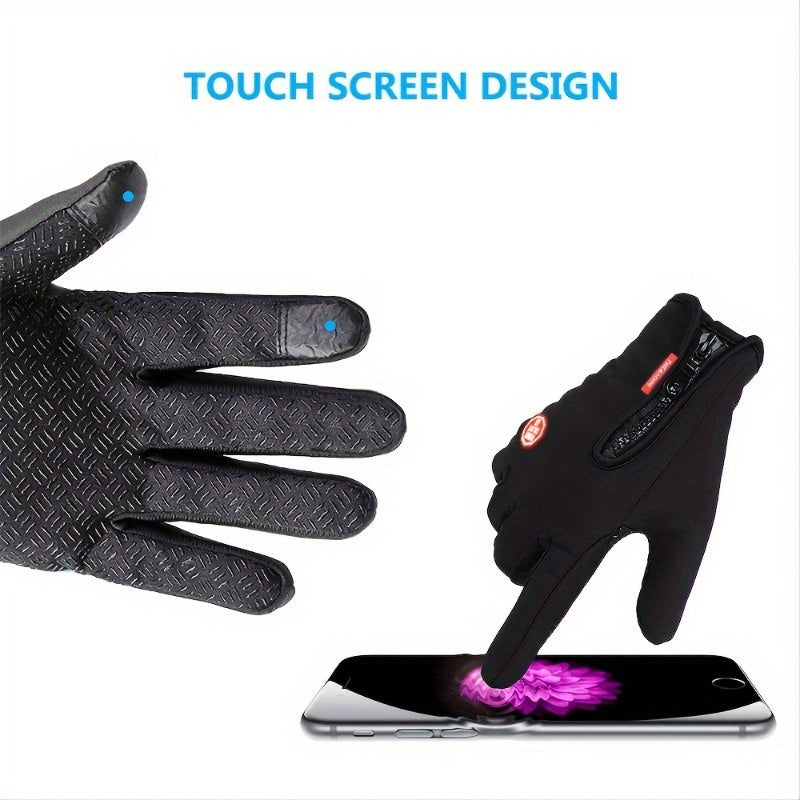 Men's Winter Warm Gloves Windproof Waterproof Touch Screen Gloves