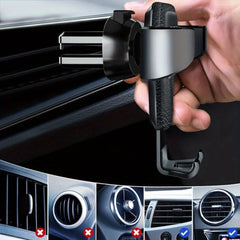 Gravity Car Phone Holder Air Vent Clip Mount Mobile Cell Stand Red Lucky Cloud