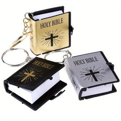 Mini Holy Bible Keychain Small Book Pendant Ornament Gift