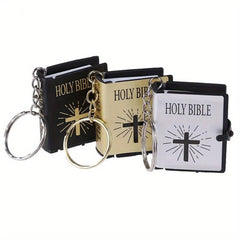 Mini Holy Bible Keychain Small Book Pendant Ornament Gift