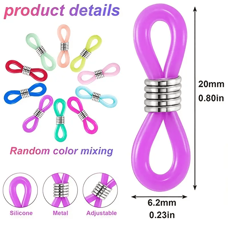 20pcs Knitting Needle Stoppers Soft Silicone Stitch Stopper