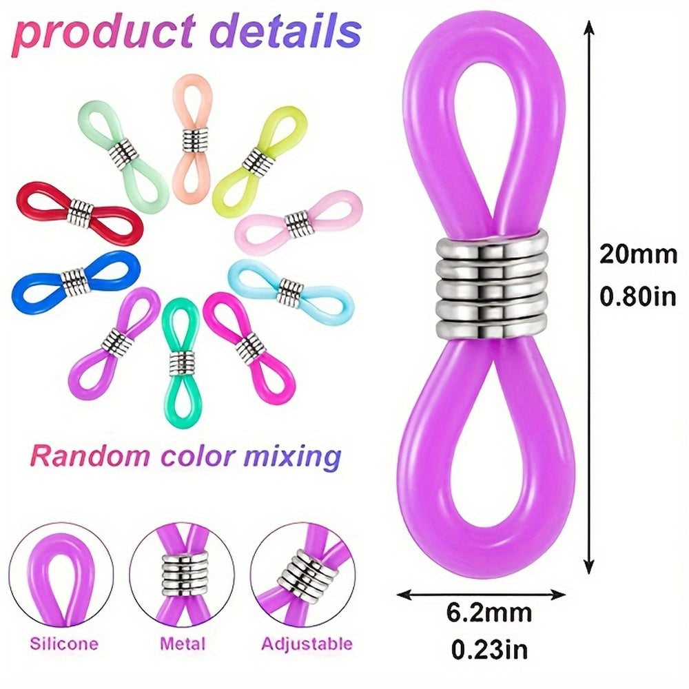 20pcs Knitting Needle Stoppers Soft Silicone Stitch Stopper