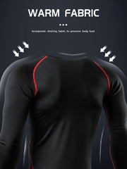 Men's Letter Print Compression Shirt Athletic Baselayer