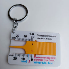 Tyre Tread Depth Gauge 0-20mm Portable Tire Ruler for Car Motorcycle Bike