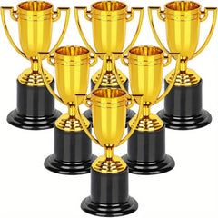 6pcs Mini Golden Trophy Award Trophies for Party Favors Props Rewards