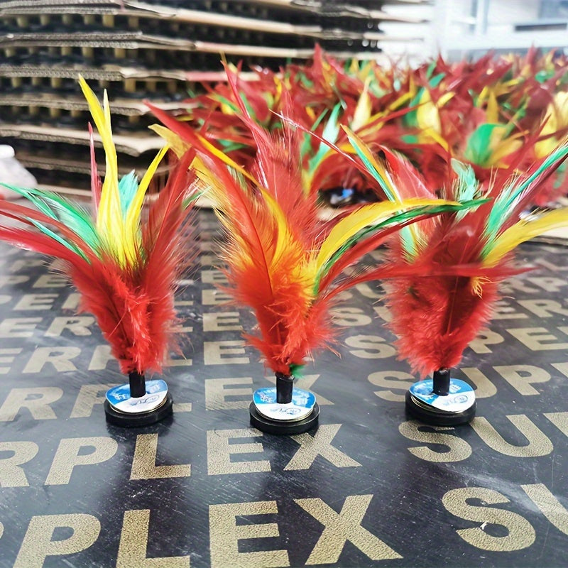 10pcs Colorful Feather Jianzi Toy for Hand-foot Training