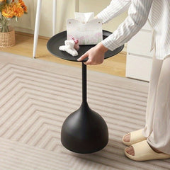 Cream Minimalist Style Side Table for Sofa, Living Room, Bed