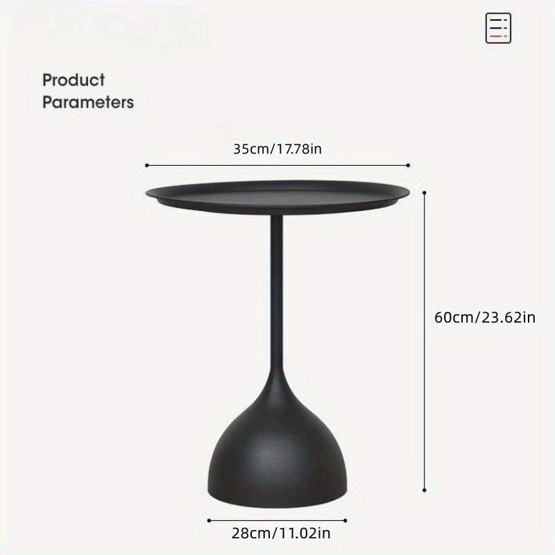 Cream Minimalist Style Side Table for Sofa, Living Room, Bed