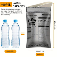 20pcs Camping Pee Bags Disposable Urinals & Vomiting Bags