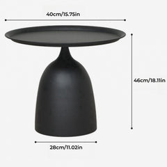 Cream Colour Minimalist Side Table Wrought Iron for Living Room
